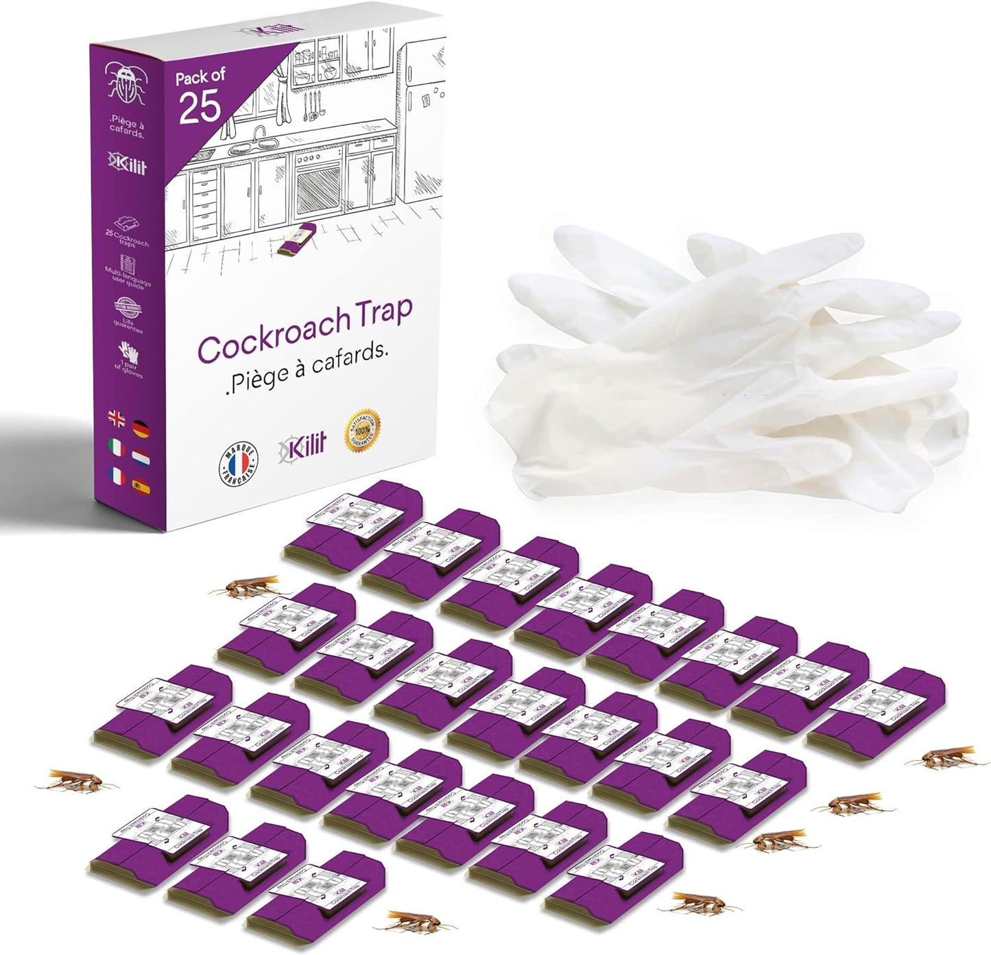 Pièges à Cafards - Pack complet Anti cafard professionnel Répulsif sans insecticide