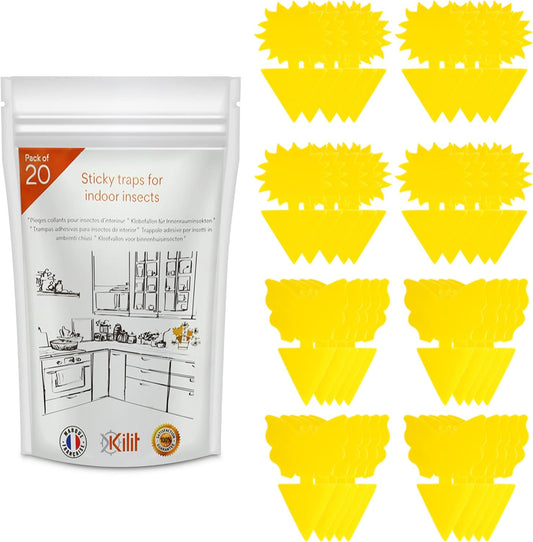 Pièges à Moucheron et à Insectes Autocollant Jaune Double Face