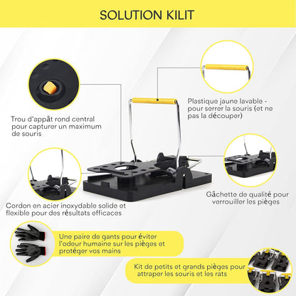 Piège à Rat et Souris Puissant et Réutilisable - 100% Efficace