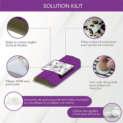 Pièges à Cafards - Pack complet Anti cafard professionnel Répulsif sans insecticide